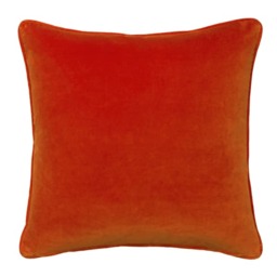 Medici Orange, Sustainable Feather, Cushion - Andrew Martin Eco-conscious & Cotton & Velvet Plain - thumbnail 1