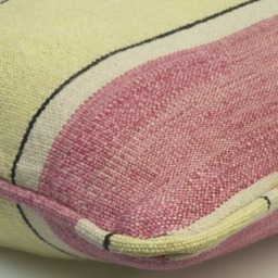 Santorini Lime Rose, Sustainable Feather, Cushion, 55cm x 40cm, LimeRose - Andrew Martin Cotton & Cotton Blend & Linen & Linen Blend Stripe - thumbnail 2