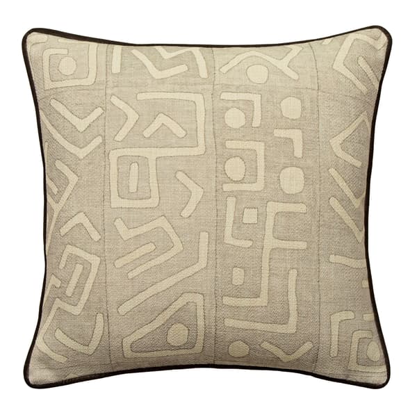 Trojan Smoke Outdoor, Hollowfibre, Cushion, 55cm x 55cm - Andrew Martin Geometric - image 1