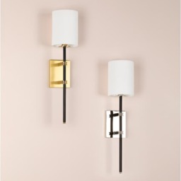Denise Wall Light Nickel, Wall Light, Polished Nickel/Black - Andrew Martin - thumbnail 2