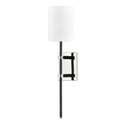 Denise Wall Light Nickel, Wall Light, Polished Nickel/Black - Andrew Martin - thumbnail 1