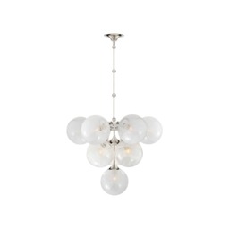 Cristol Chandelier Nickel, Medium, Polished Nickel - Andrew Martin - thumbnail 1