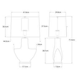 Armato Table Lamp White, Table Lamp - Andrew Martin - thumbnail 2
