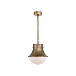 Precision Pendant Brass, Pendant Light, Small, Antique-Burnished Brass - Andrew Martin - thumbnail 1