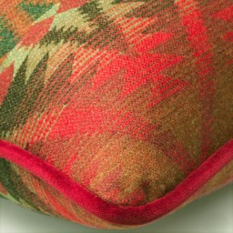 Mendoza Malbec, Sustainable Feather, Cushion, 55cm x 55cm, Red - Andrew Martin Wool Geometric & Kilim - thumbnail 2