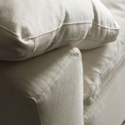 Truman Junior White Linen Sectional Sofa - Compact Linen Sectional - Junior Sectional Sofa - Small-Space Modular Sofa - Andrew Martin - thumbnail 2