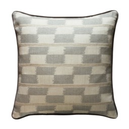 Positano Sand, Sustainable Feather, Cushion - Andrew Martin Cotton Blend Geometric - thumbnail 1
