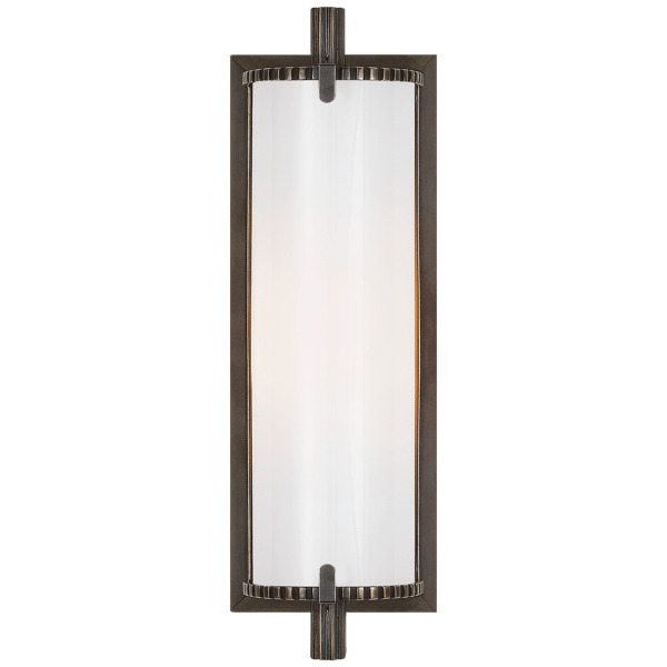 Calliope Short Wall Light Bronze, Wall Light, Short, Bronze / White Glass - Andrew Martin - image 1