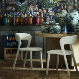Mian Dining Chair, Dining Chair, White - Andrew Martin Boucle - thumbnail 2