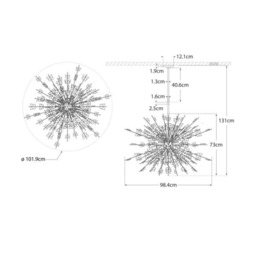 Farfalle Chandelier Gild, Chandelier - Andrew Martin - thumbnail 2