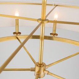 Durham Oval Pendant Brass, Ceiling Light - Andrew Martin - thumbnail 2