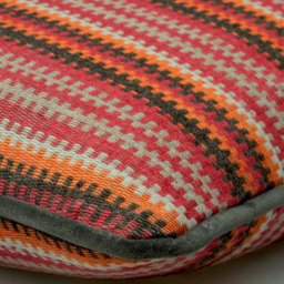 Cuchillas Multi Rectangular, Sustainable Feather, Cushion, 55CM X 40CM, Red - Andrew Martin Cotton Blend Geometric & Stripe - thumbnail 2