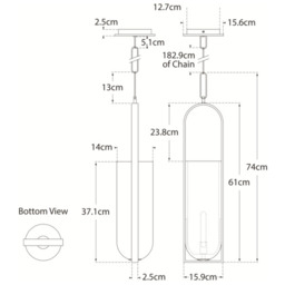 Melange Pendant Nickel, Pendant Light, Polished Nickel - Andrew Martin - thumbnail 2