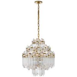 Adele 4 Tier Chandelier Brass, Hand-Rubbed Antique Brass - Andrew Martin - thumbnail 1