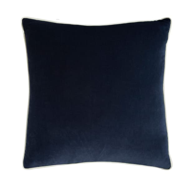 Pelham Denim, Sustainable Feather, Cushion, 55cm x 55cm - Andrew Martin Velvet Plain - image 1
