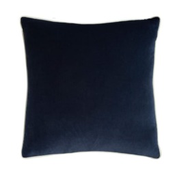 Pelham Denim, Sustainable Feather, Cushion, 55cm x 55cm - Andrew Martin Velvet Plain - thumbnail 1