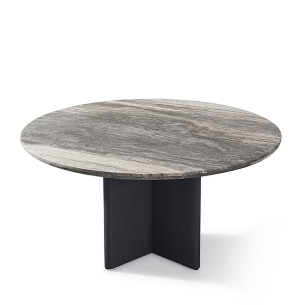 Caicos Round Dining Table Slate, Outdoor Round Dining Table, Dark Grey - Andrew Martin - image 1
