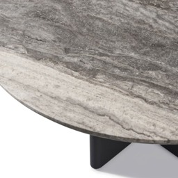 Caicos Round Dining Table Slate, Outdoor Round Dining Table, Dark Grey - Andrew Martin - thumbnail 2