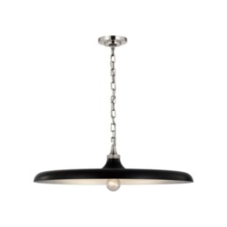 Piatto Pendant Nickel, Pendant Light, Polished Nickel - Andrew Martin - thumbnail 1