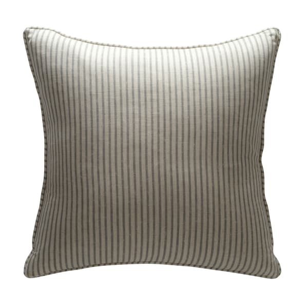 Savannah Storm, Sustainable Feather, Cushion, 55cm x 55cm - Andrew Martin Eco-conscious & Linen Blend & Viscose Blend Stripe - image 1