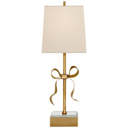 Ellery Table Lamp Cream, Table Lamp, Soft Brass & Cream Shade - Andrew Martin - thumbnail 1