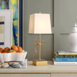 Ellery Table Lamp Cream, Table Lamp, Soft Brass & Cream Shade - Andrew Martin - thumbnail 2