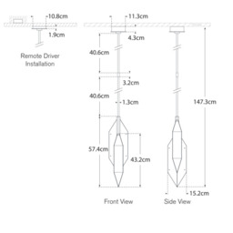 Ophelion Pendant Bronze, Pendant Light, Bronze & Alabaster - Andrew Martin - thumbnail 2