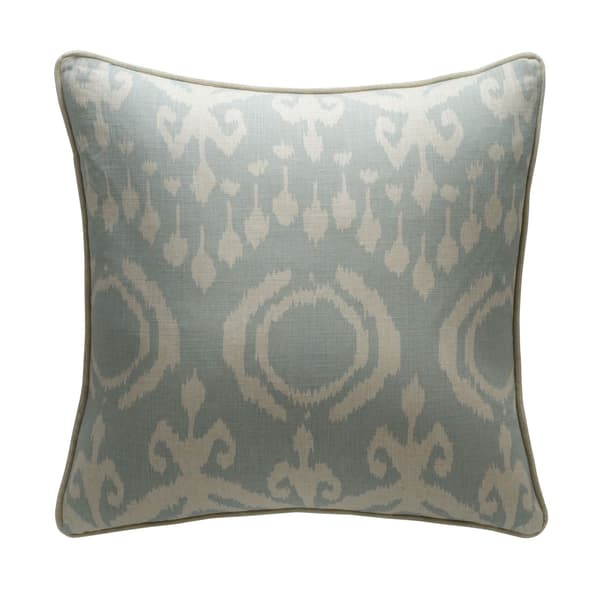 Volcano Powder, Sustainable Feather, Cushion, 55cm x 55cm - Andrew Martin Eco-conscious & Linen Blend & Viscose Blend Ikat - image 1