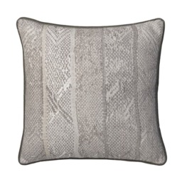 Isthmus Smoke, Sustainable Feather, Cushion, 55cm x 55cm - Andrew Martin Linen & Linen Blend & Viscose Blend Herringbone & Stripe - thumbnail 1