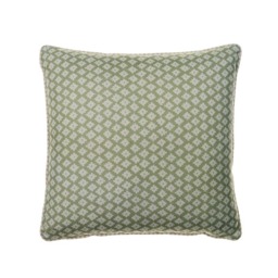 Maze Fennel, Sustainable Feather, Cushion - Andrew Martin Eco-conscious & Linen Blend & Viscose Blend Geometric & Small Prints - thumbnail 1