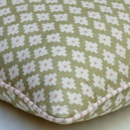 Maze Fennel, Sustainable Feather, Cushion - Andrew Martin Eco-conscious & Linen Blend & Viscose Blend Geometric & Small Prints - thumbnail 2