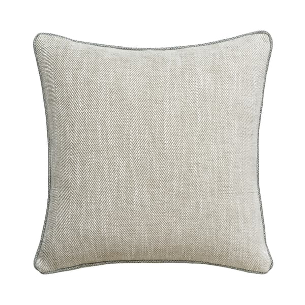 Summit Linen, Sustainable Feather, Cushion, 55cm x 55cm - Andrew Martin Cotton Blend & Linen Blend & Viscose Blend Herringbone & Plain - image 1