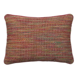 Sorrento Multi Rectangular, Sustainable Feather, Cushion, 55cm x 40cm, Multicoloured - Andrew Martin Chenille Weave