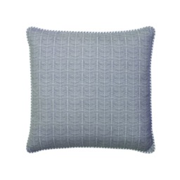 Furrow Denim, Sustainable Feather, Cushion - Andrew Martin Eco-conscious & Linen Blend & Viscose Blend Herringbone & Small Prints - thumbnail 1