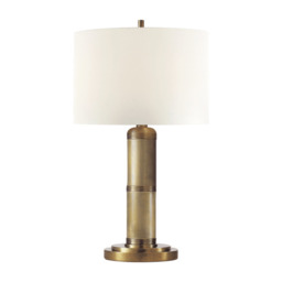 Longacre Table Lamp Brass, Table Lamp, Tall, Hand-Rubbed Antique Brass - Andrew Martin - thumbnail 1