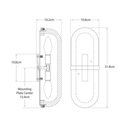 Melange Capsule Wall Light Nickel, Wall Light, Polished Nickel - Andrew Martin - thumbnail 2