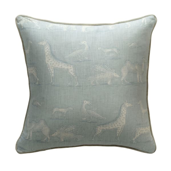 Kingdom Powder, Sustainable Feather, Cushion, 55cm x 55cm - Andrew Martin Eco-conscious & Linen Blend & Viscose Blend Animal - image 1