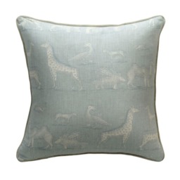 Kingdom Powder, Sustainable Feather, Cushion, 55cm x 55cm - Andrew Martin Eco-conscious & Linen Blend & Viscose Blend Animal - thumbnail 1
