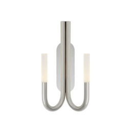 Rousseau Double Wall Light Nickel, Wall Light, Polished Nickel/Crystal - Andrew Martin - thumbnail 1