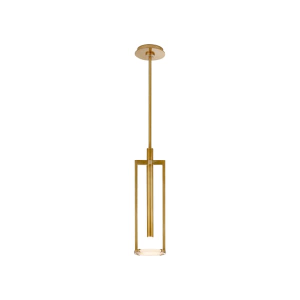 Melange Disc Pendant Brass, Pendant Light, Small, Antique-Burnished Brass - Andrew Martin - image 1