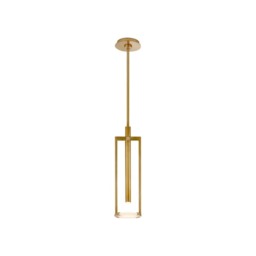 Melange Disc Pendant Brass, Pendant Light, Small, Antique-Burnished Brass - Andrew Martin - thumbnail 1