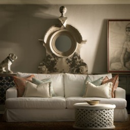 Strand, Sofa, White/Light Neutral - Andrew Martin Linen