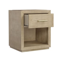 Raffles 1 Drawer Bedside Table Natural, Small Bedside Table, Small - Andrew Martin - thumbnail 2