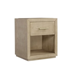 Raffles 1 Drawer Bedside Table Natural, Small Bedside Table, Small - Andrew Martin - thumbnail 1