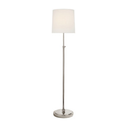 Bryant Floor Lamp Nickel, Floor Lamp, Polished Nickel - Andrew Martin - thumbnail 1