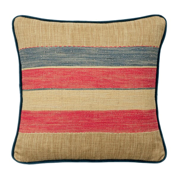 Es Cavalet 2, Sustainable Feather, Cushion, 50cm x 50cm - Andrew Martin Cotton Blend Stripe - image 1