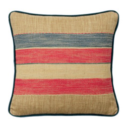 Es Cavalet 2, Sustainable Feather, Cushion, 50cm x 50cm - Andrew Martin Cotton Blend Stripe - thumbnail 1