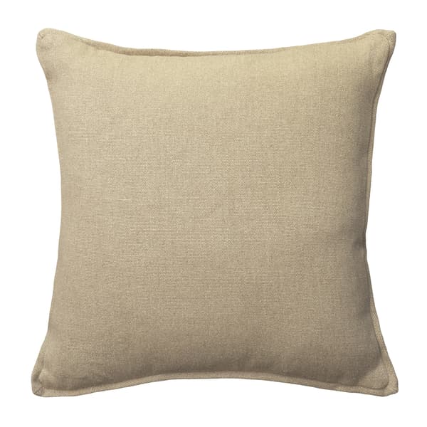 Rocco Natural, Sustainable Feather, Cushion, 55cm x 55cm - Andrew Martin With Trim/Fringe & Linen & Linen Blend Plain - image 1