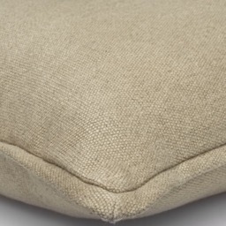 Rocco Natural, Sustainable Feather, Cushion, 55cm x 55cm - Andrew Martin With Trim/Fringe & Linen & Linen Blend Plain - thumbnail 2