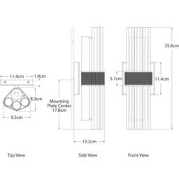 Fascio Wall Light Bronze, Wall Light, Small - Andrew Martin - thumbnail 2